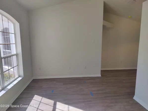 an empty room with a window