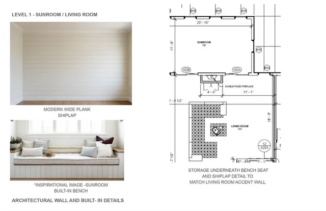 a picture of a bench in a kitchen