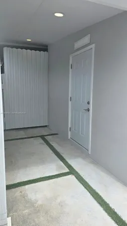 a view of a garage