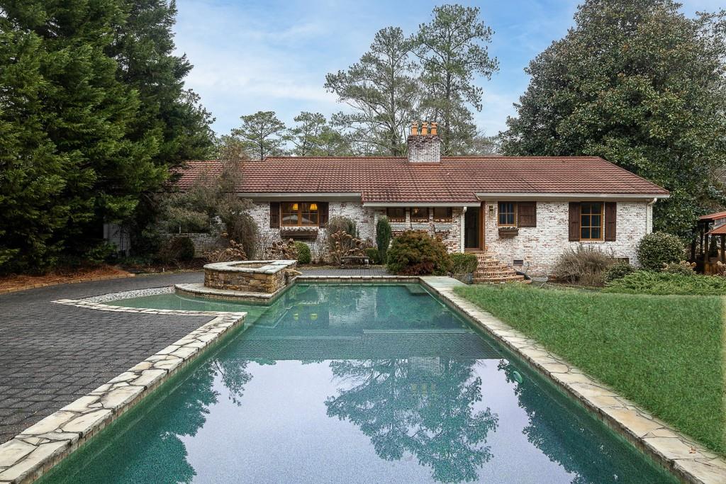 a view of a house with pool