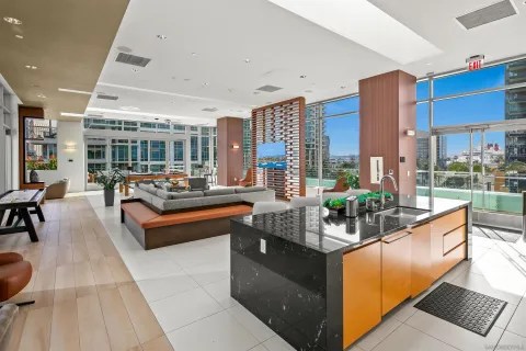 a outdoor living space with furniture