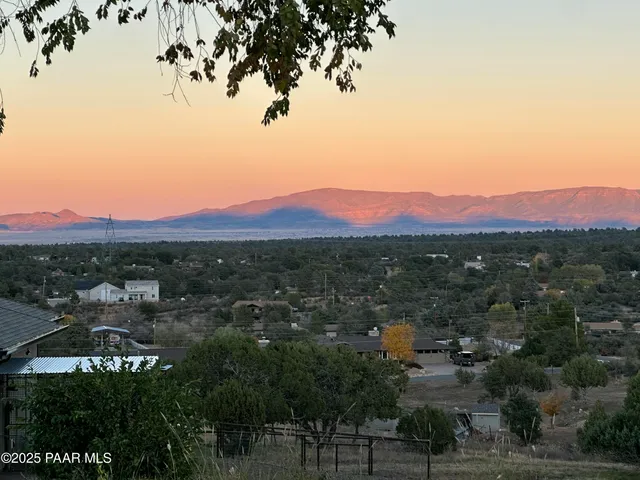 a view of city and mountain