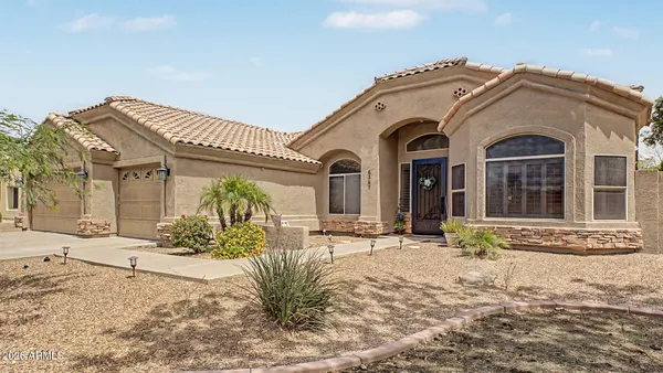 a front view of a house