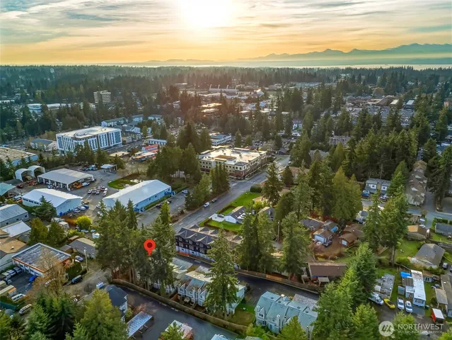 a view of a city with tall buildings