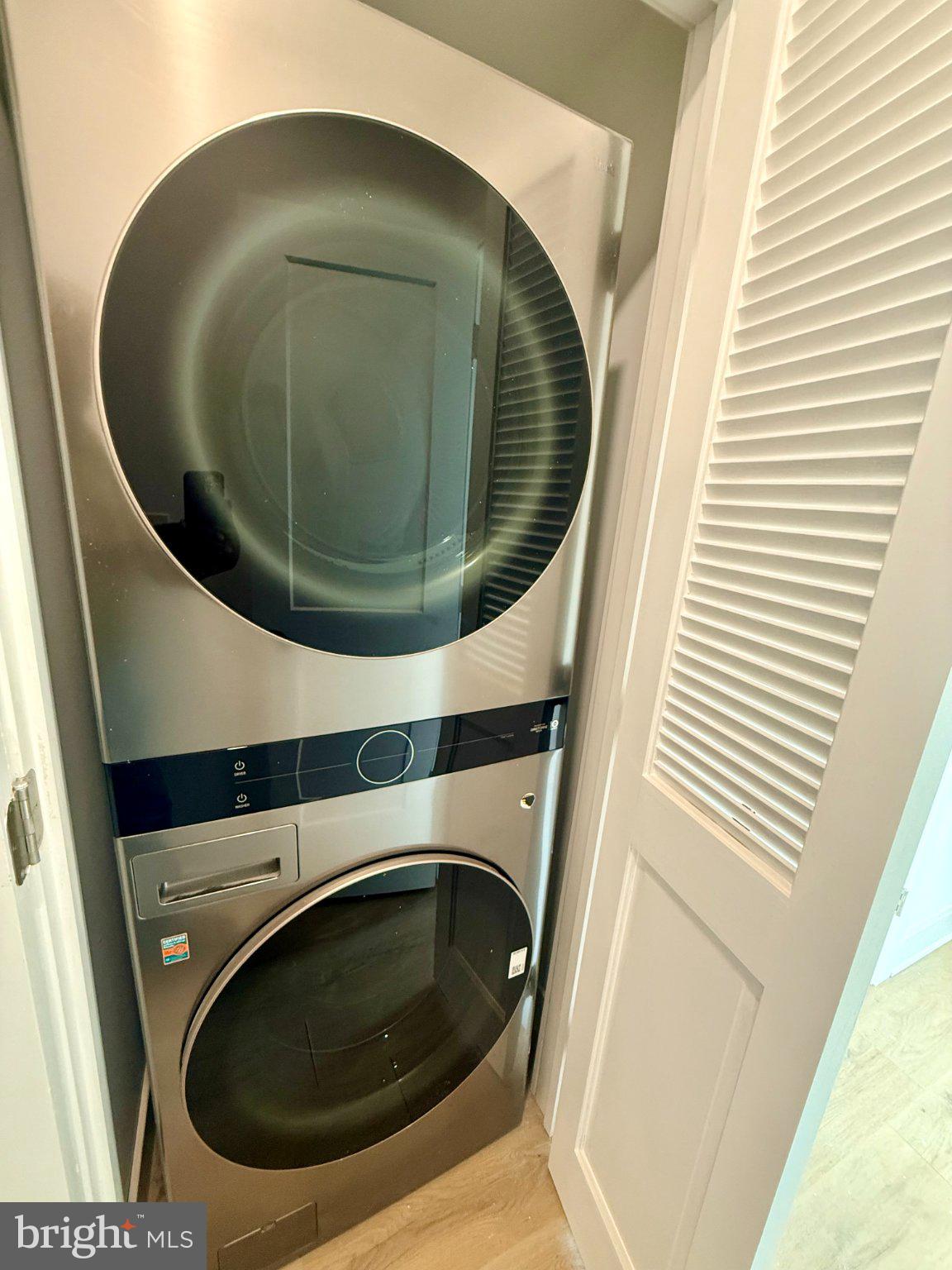 2920 8th Street Northeast, Unit 2 Washington, DC 20017 - Photo 10 of 30 Sleek stacked washer and dryer unit.