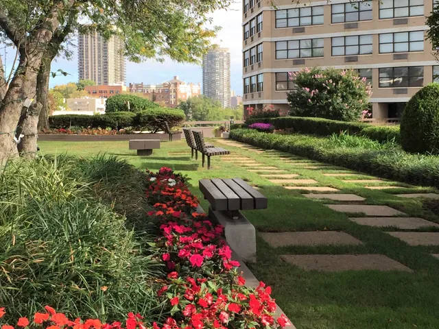 a view of a multi story building