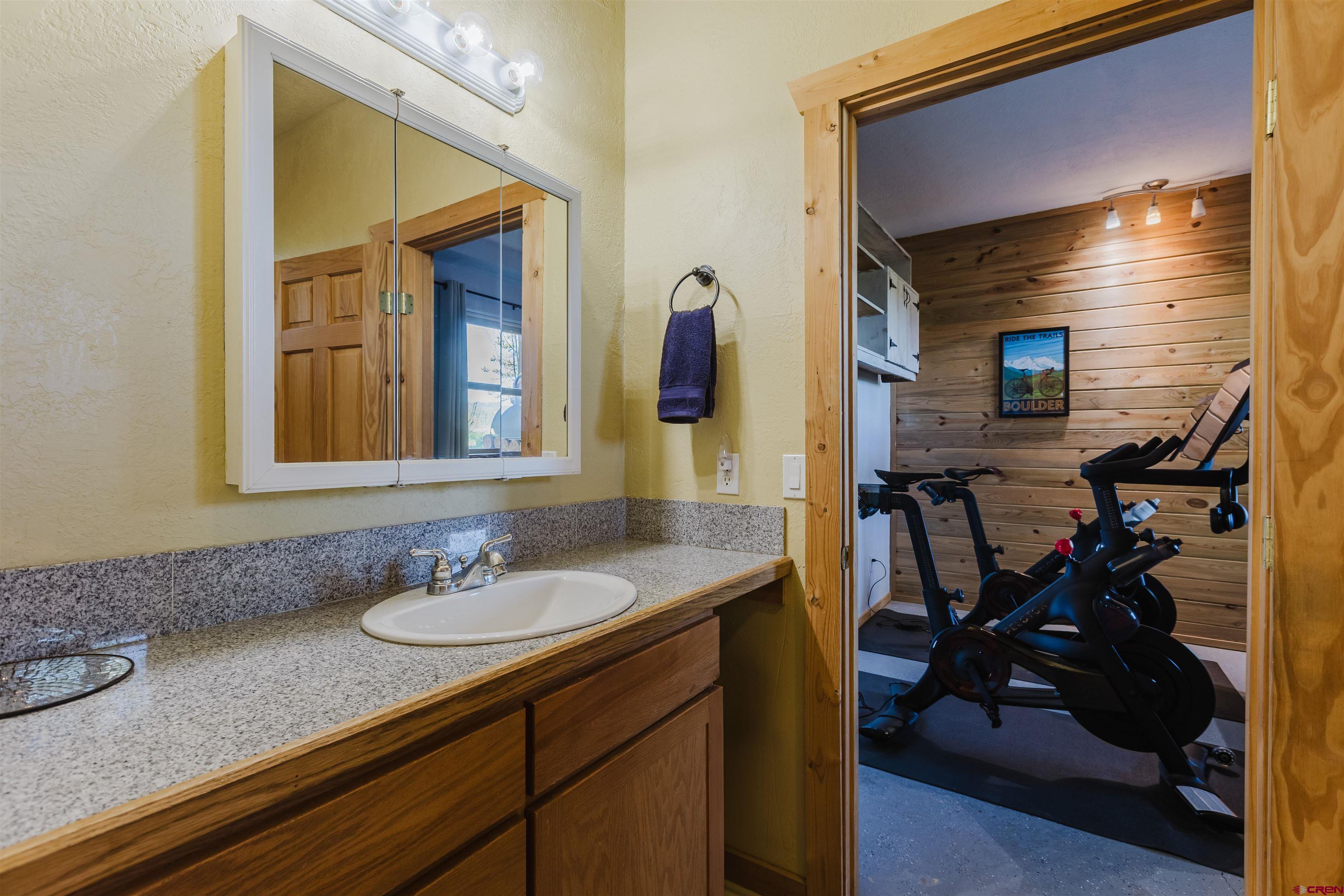 2439 County Road 359 Pagosa Springs, CO 81147 - Photo 33 of 45 a bathroom with a sink double vanity and a mirror