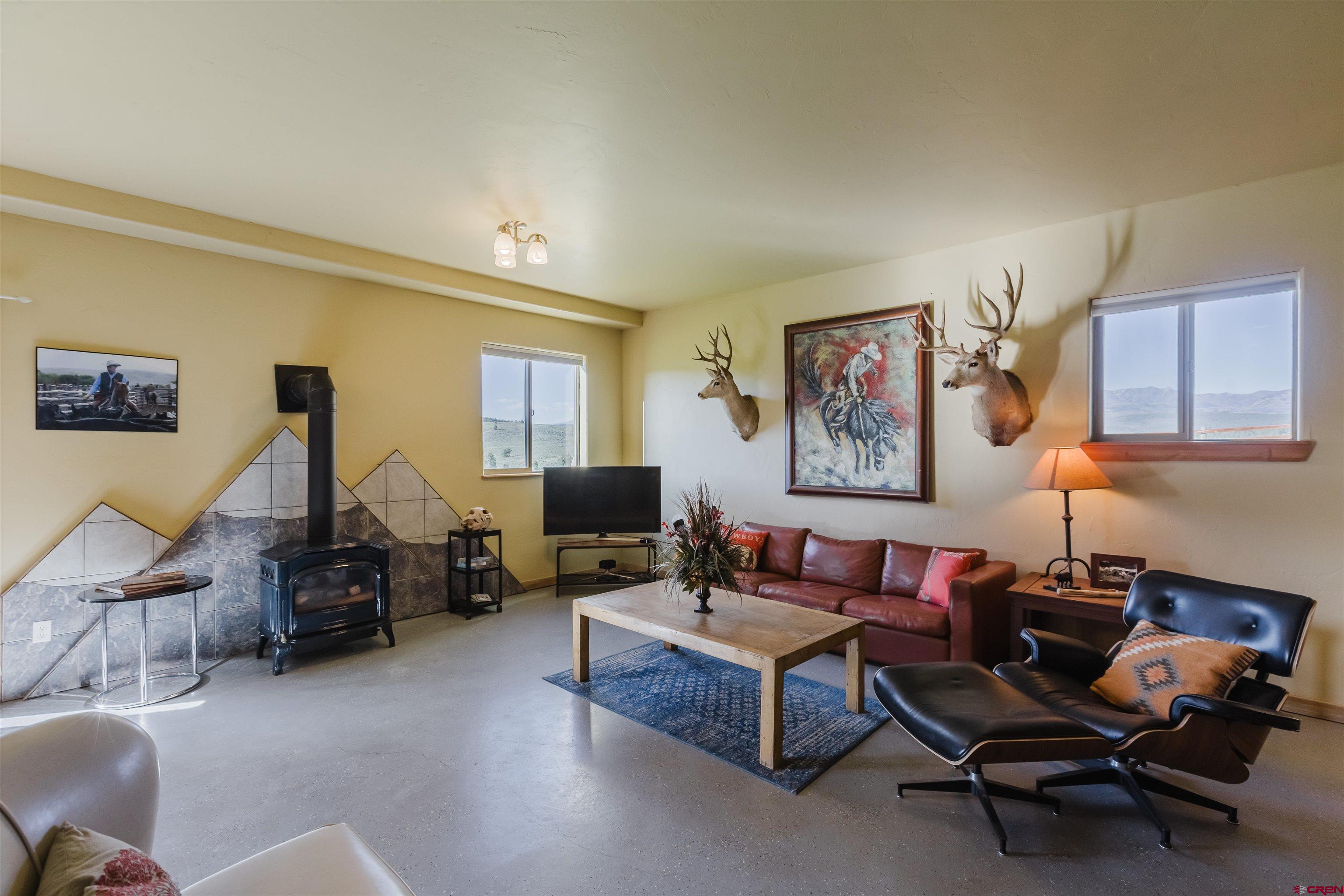 2439 County Road 359 Pagosa Springs, CO 81147 - Photo 38 of 45 a living room with furniture and a flat screen tv