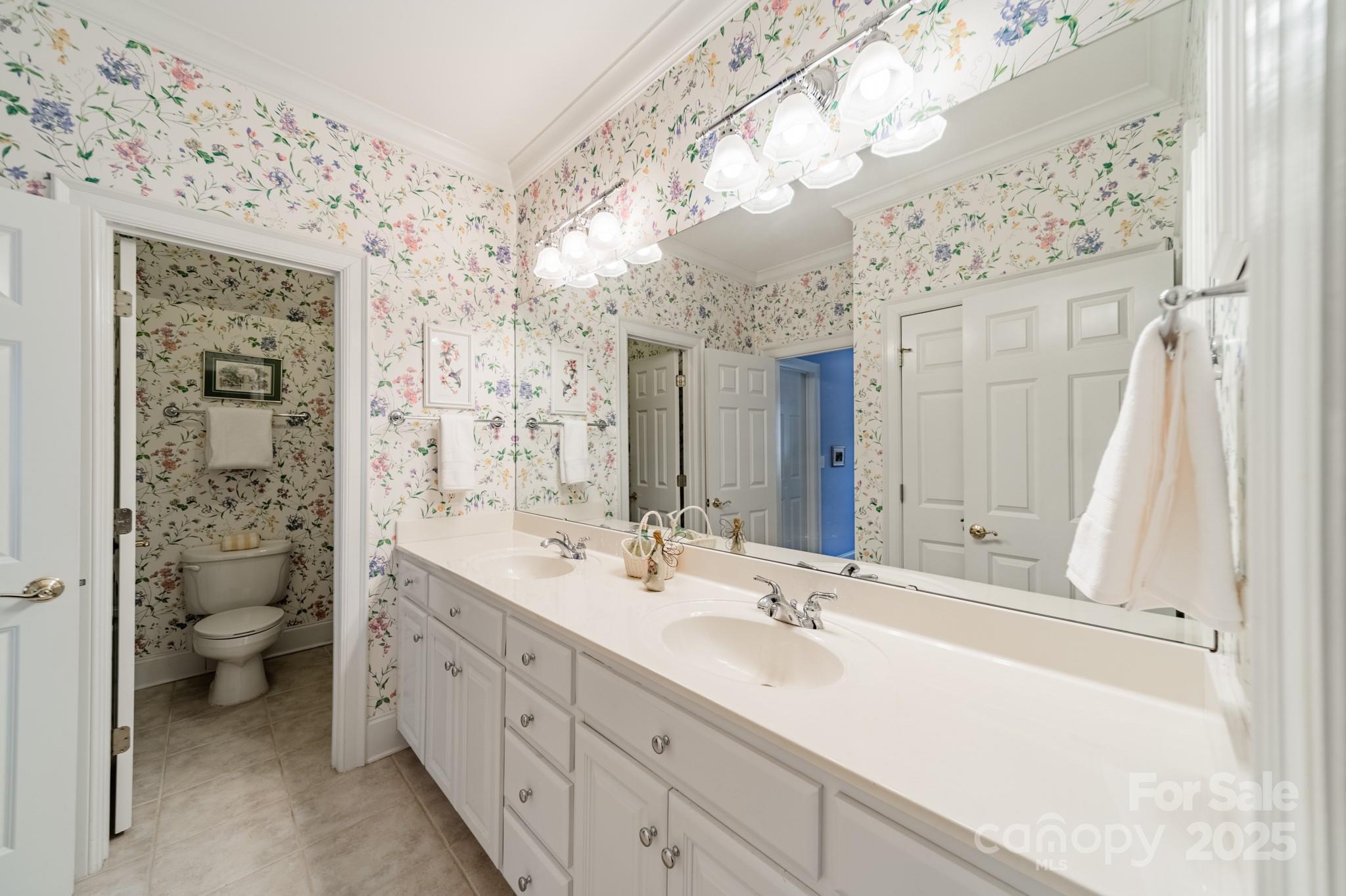 4646 Eagle Pointe Court Denver, NC 28037 - Photo 26 of 47 a bathroom with a double vanity sink mirror and toilet