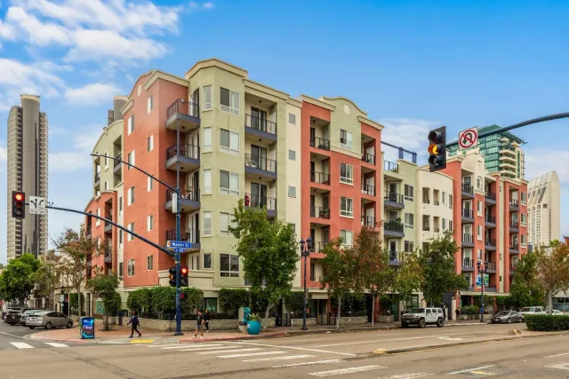 a front view of a building