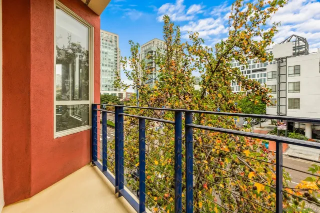 a view of balcony with city view