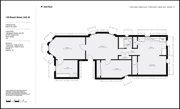 $2,600 | 130 Beach Street, Unit 2, Jersey City, NJ 07307