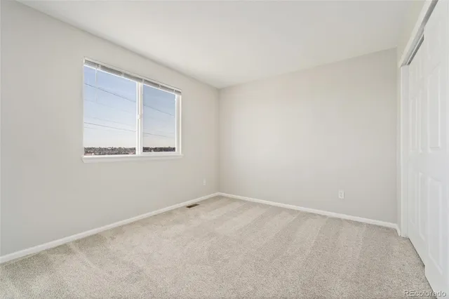 an empty room with a workbench