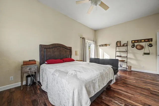 an aerial view of residential house with outdoor space
