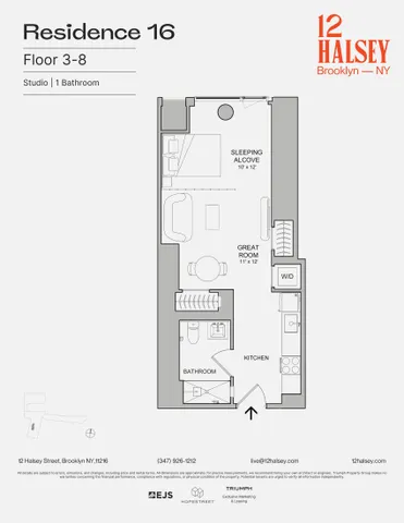 $3,395 | 12 Halsey Street, Unit 716 | Bedford-Stuyvesant