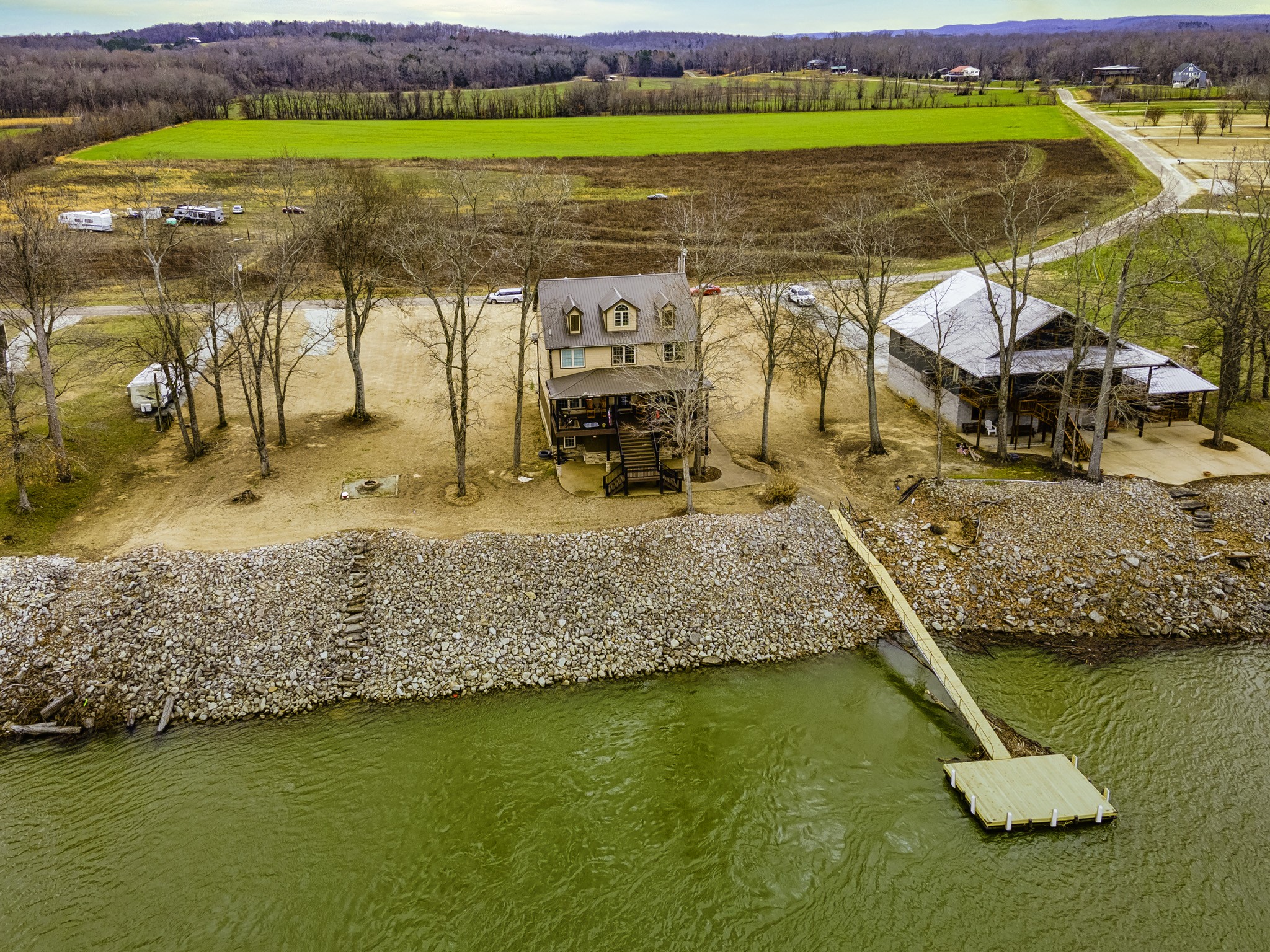 1705 Col James Hardin Road Clifton, TN 38425 - Photo 50 of 53 a view of a lake with a mountain