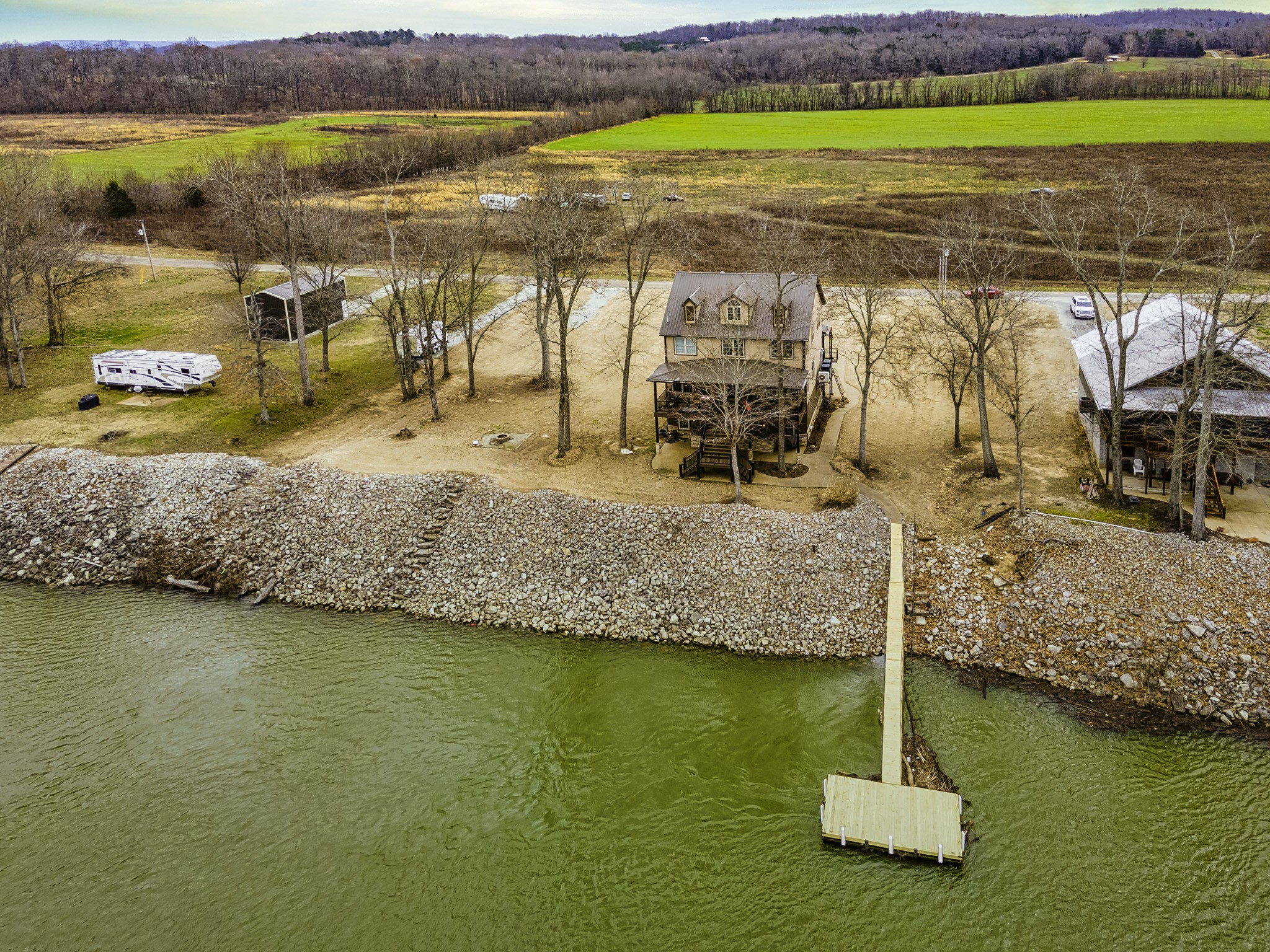 1705 Col James Hardin Road Clifton, TN 38425 - Photo 51 of 53 a view of a lake with a mountain view