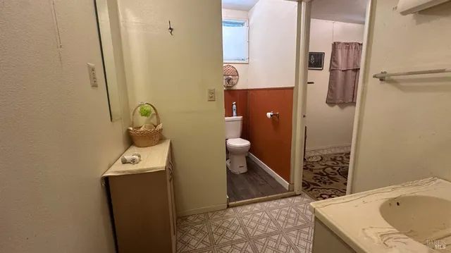 closeup of a bathroom with a tub and sink