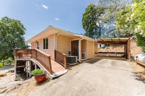 a view of a house with a patio