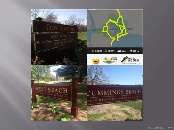 a picture of a bench in front of a gate