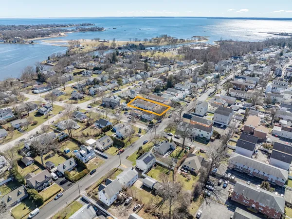 an aerial view of multiple house