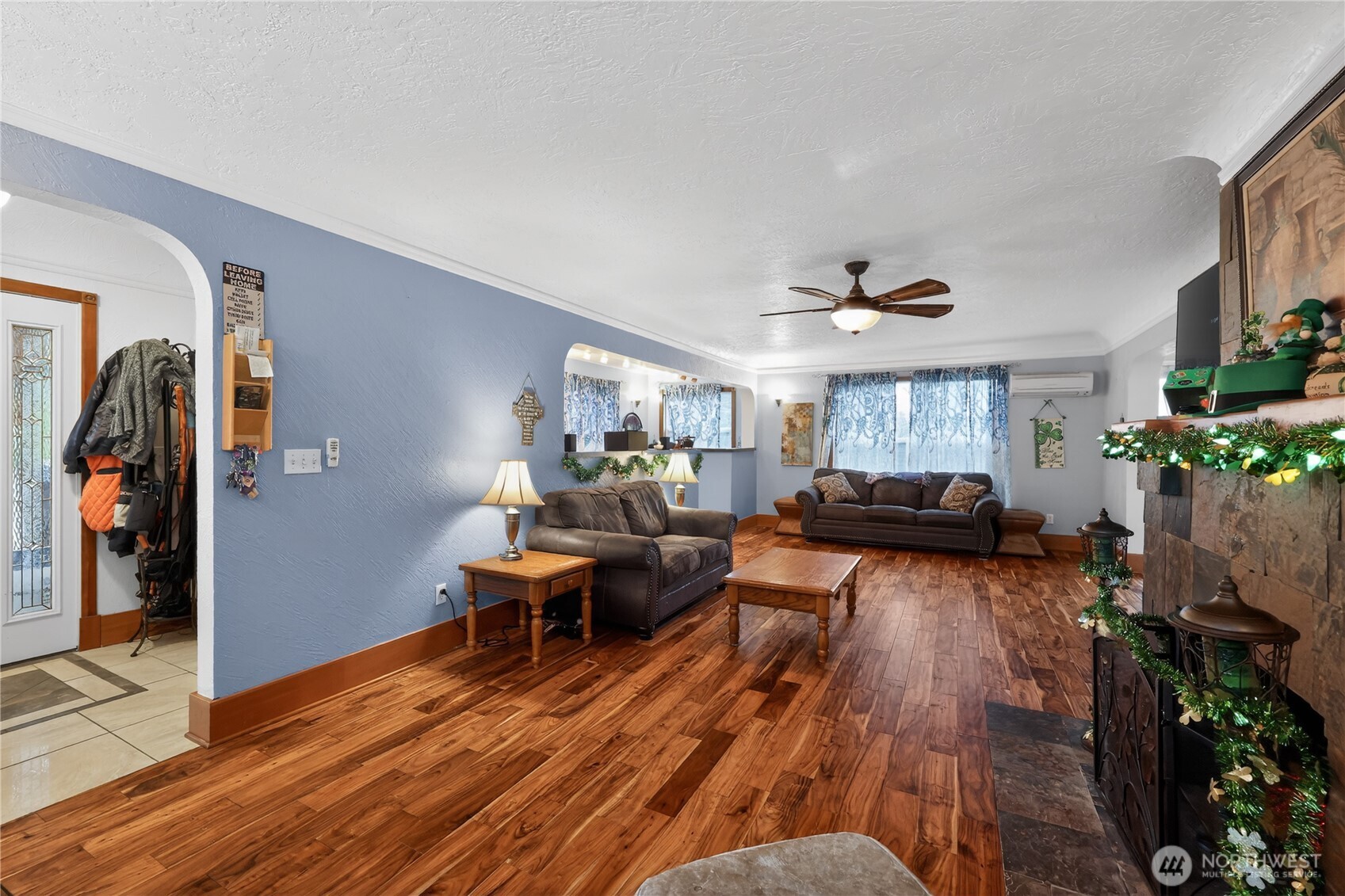 1533 Northcliff Road Shelton, WA 98584 - Photo 9 of 37 a living room with furniture and a wooden floor