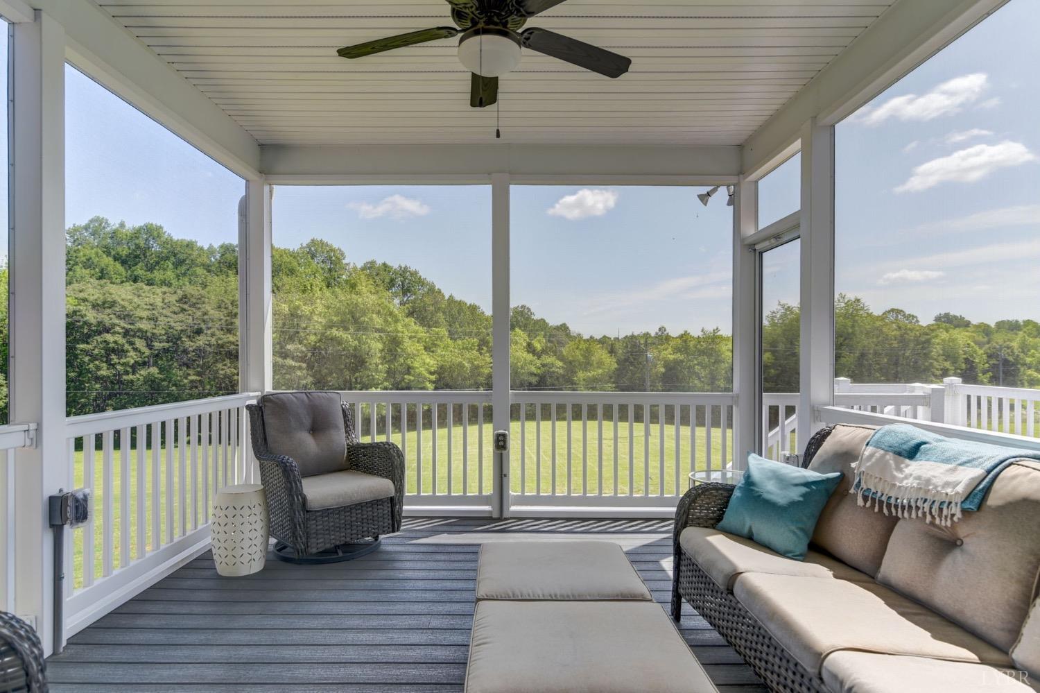 2667 Bellevue Road Forest, VA 24551 - Photo 28 of 55 a balcony with furniture and a floor to ceiling window
