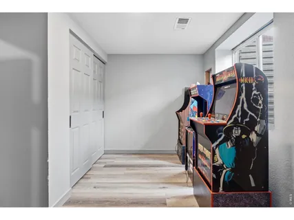 a backyard of a house with yard and outdoor seating