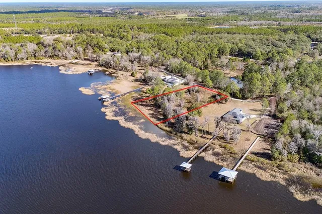 a view of a lake with a mountain