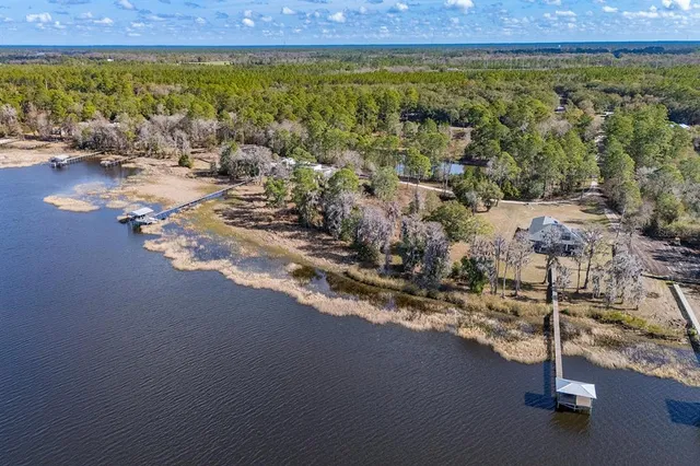 a view of a swimming pool with an ocean