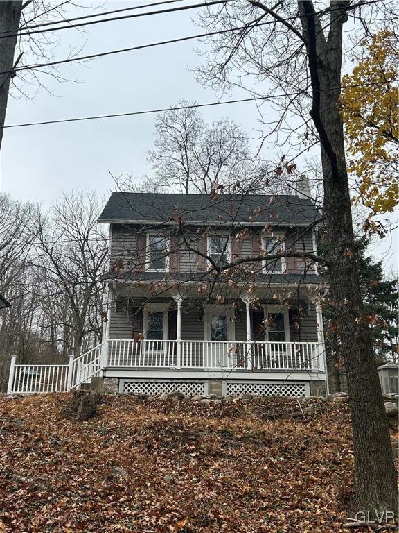 a front view of a house