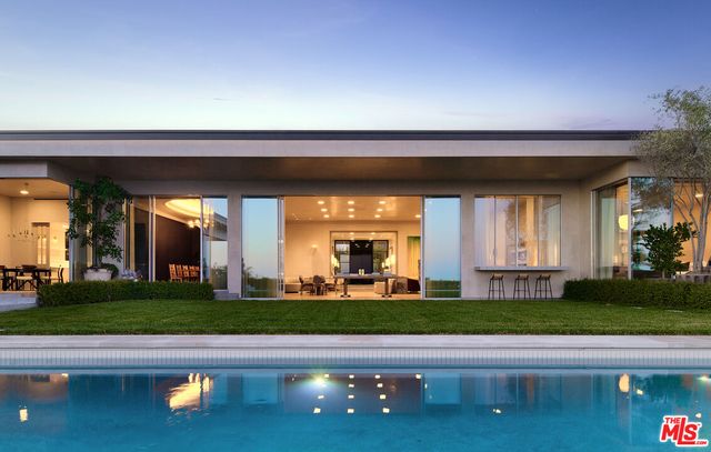 a living room with yard