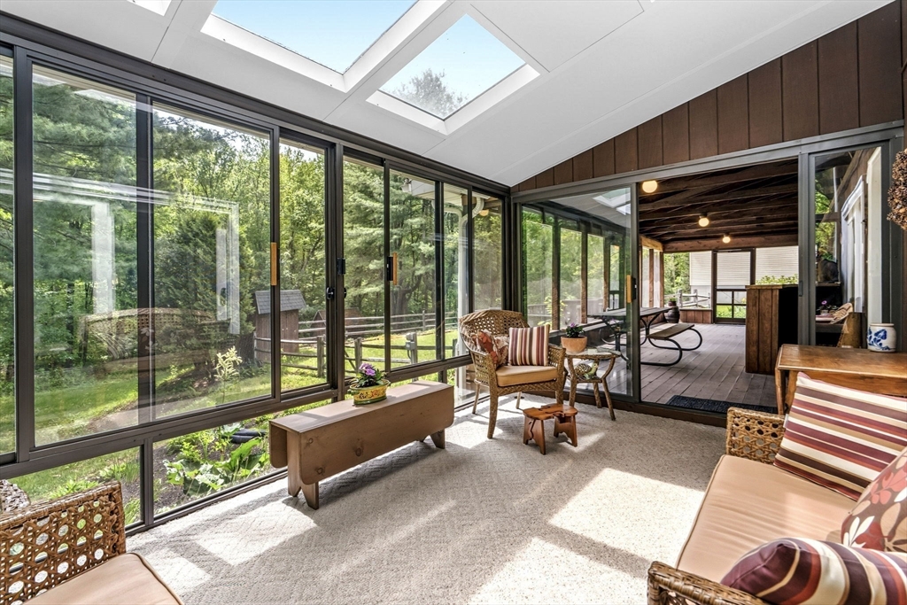 788 Burts Pit Road Northampton, MA 01062 - Photo 37 of 42 a living room with patio furniture and a floor to ceiling window