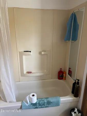 a bathroom with a tub