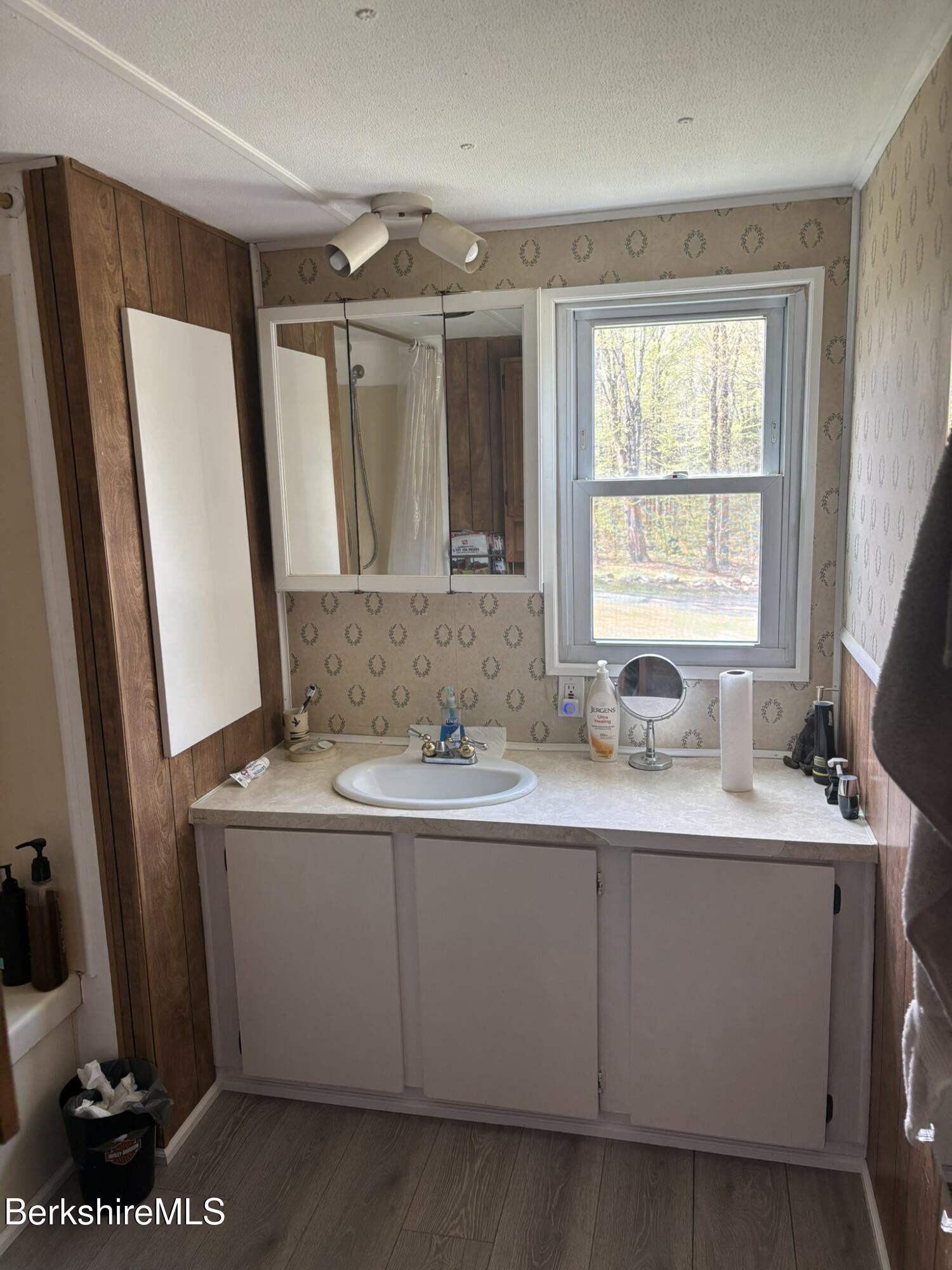 500 Loop Road Savoy, MA 01256 - Photo 8 of 27 a bathroom with a granite countertop sink toilet and mirror