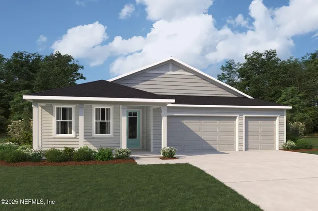 front view of a house and a yard