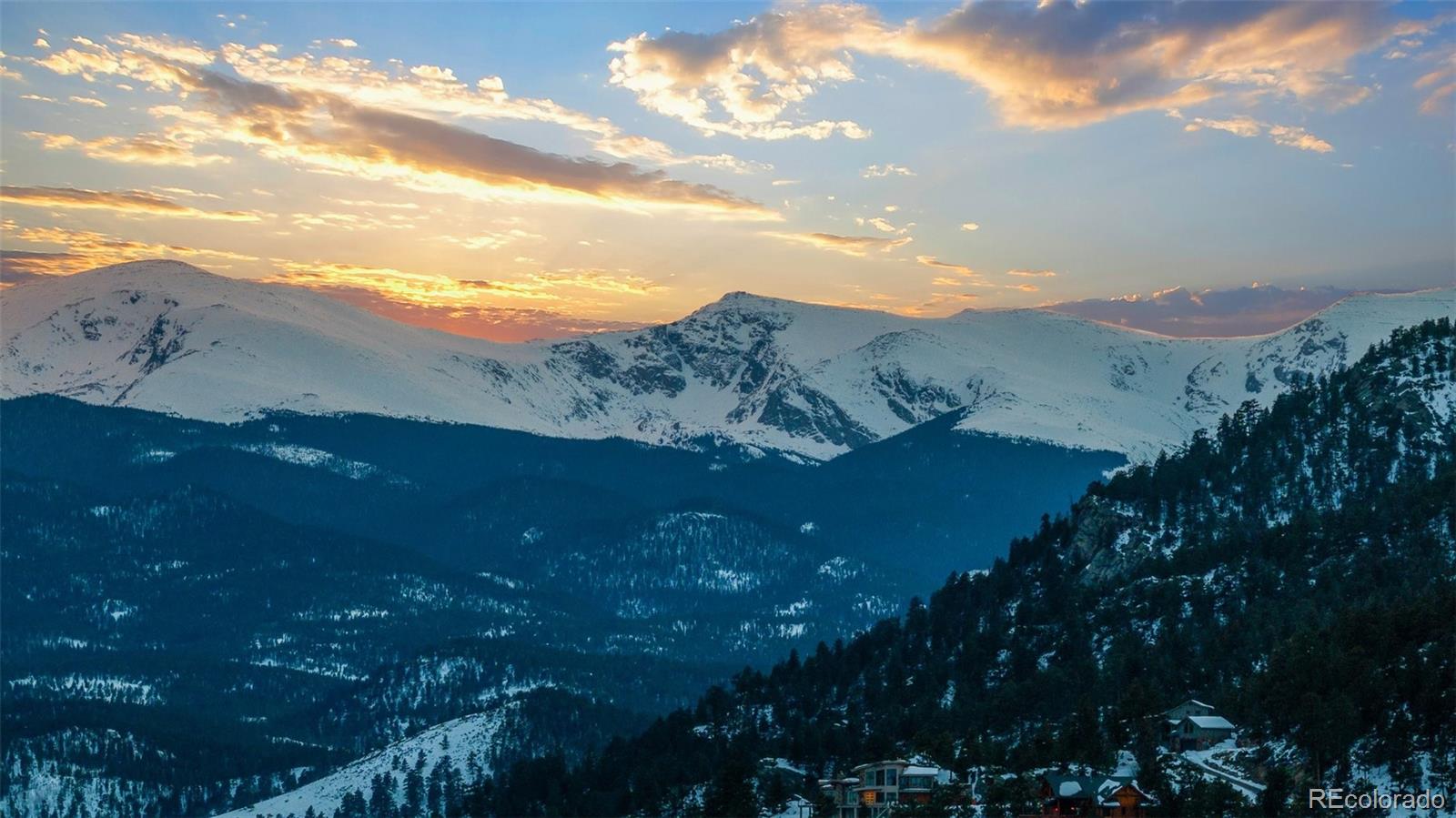 420 Stagecoach Boulevard Evergreen, CO 80439 - Photo 46 of 49 a view of mountain with sunset view