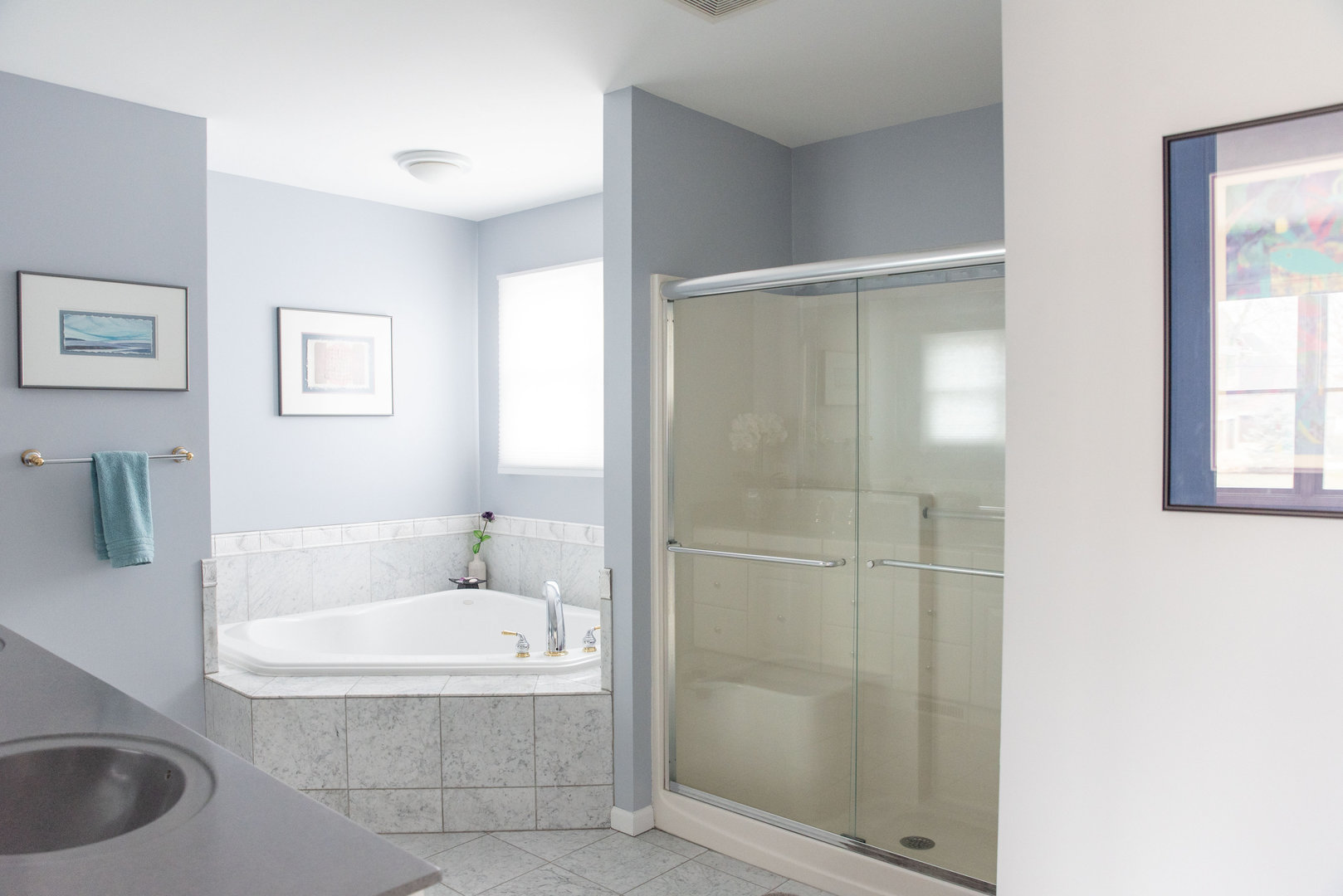 1410 Daly Road Wheaton, IL 60187 - Photo 20 of 34 a bathroom with a tub shower and sink