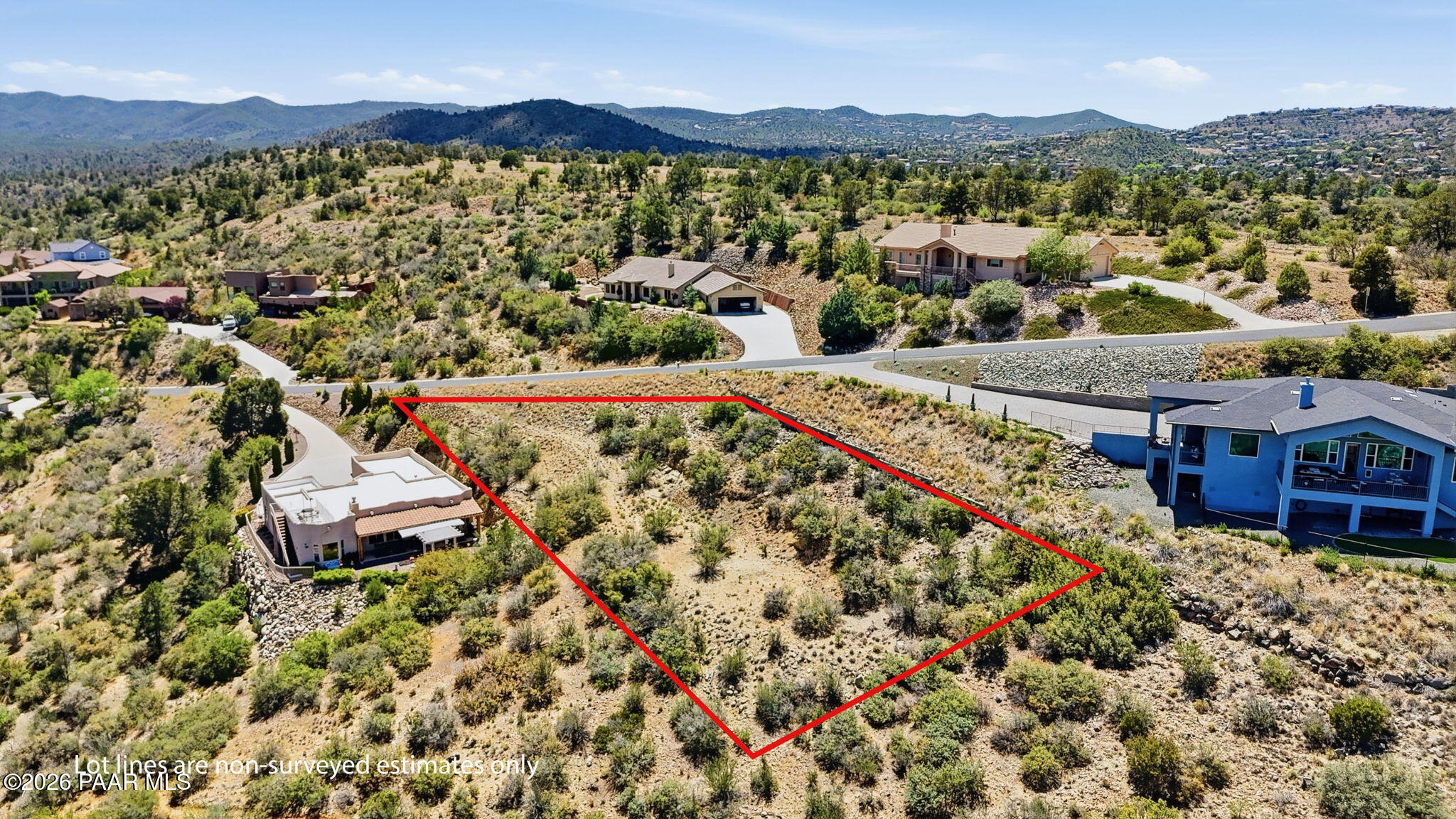 965 Hunter Ridge Road Prescott, AZ 86303 - Photo 13 of 16 4-Aerial 2 Lot Lines