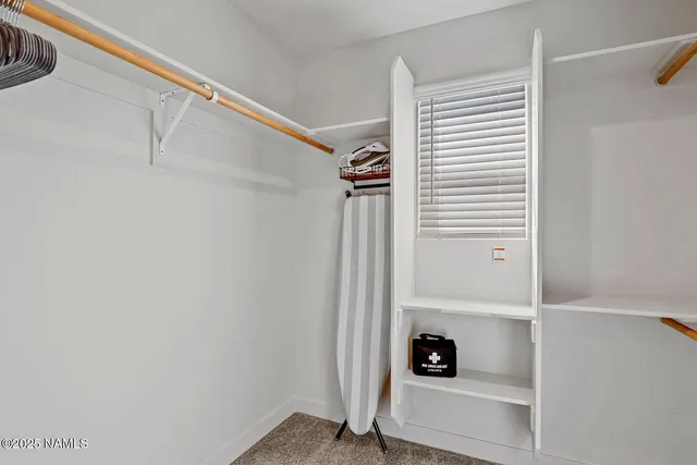 a view of a walk in closet
