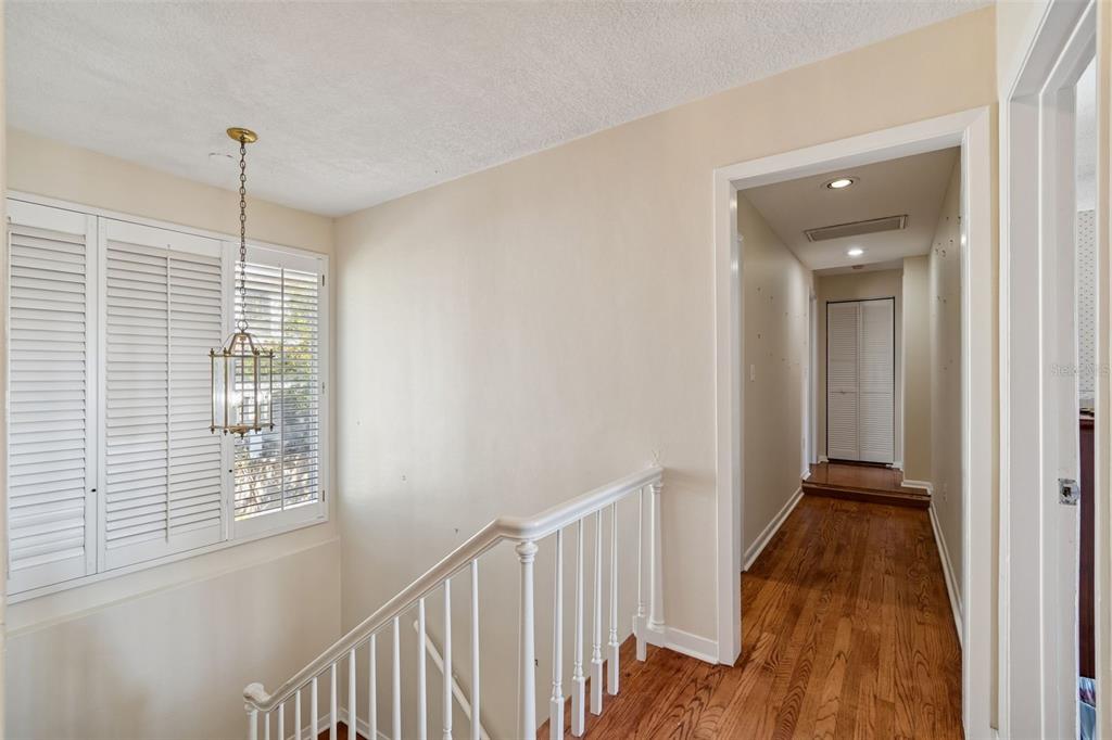 19 Sandpiper Road Tampa, FL 33609 - Photo 34 of 64 a view of a hallway with wooden floor and a window