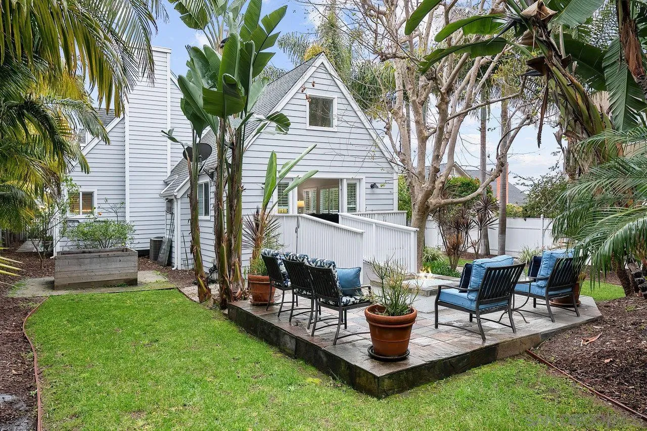 1258 Oak Avenue Carlsbad, CA 92008 - Photo 20 of 29 a front view of a house with garden and sitting area