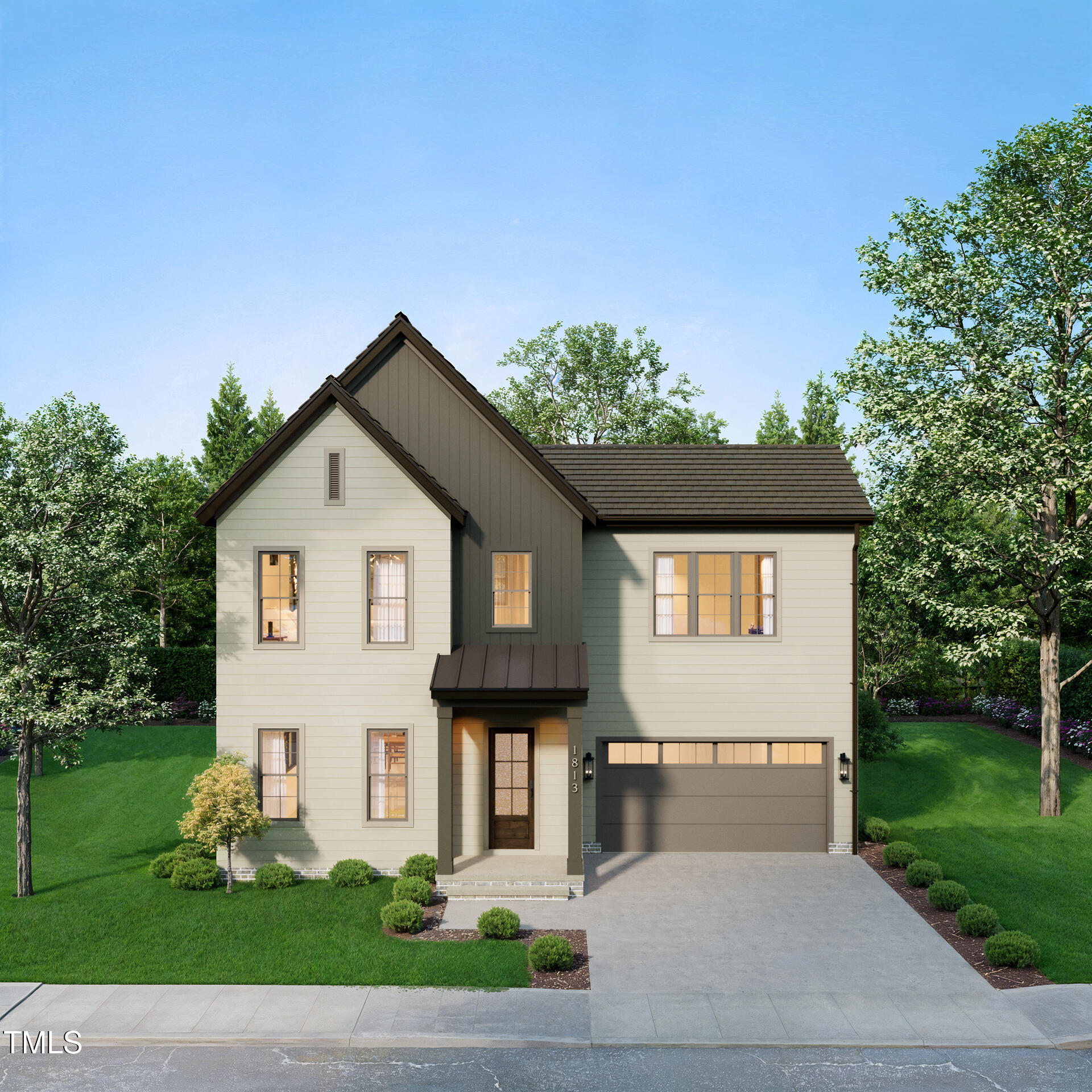 1813 Bennett Street Raleigh, NC 27604 - Photo 1 of 28 a front view of a house with a yard and garage