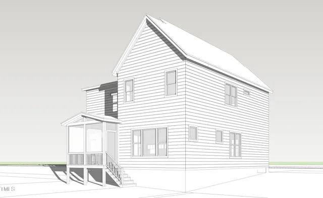 a view of a white building