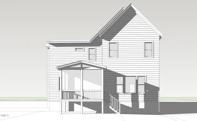 a view of a kitchen with wooden floor