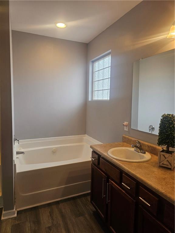 1738 Blue Heron Way Hampton, GA 30228 - Photo 20 of 36 a bathroom with a sink a bathtub and a window