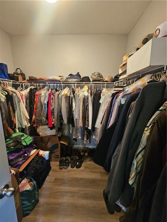 1738 Blue Heron Way Hampton, GA 30228 - Photo 25 of 36 a view of walk in closet with clothes and shoes
