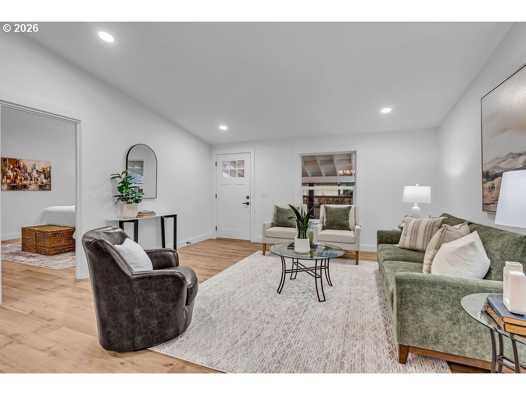 241 Northwest Wade Street Estacada, OR 97023 - Photo 12 of 45 a living room with furniture and wooden floor