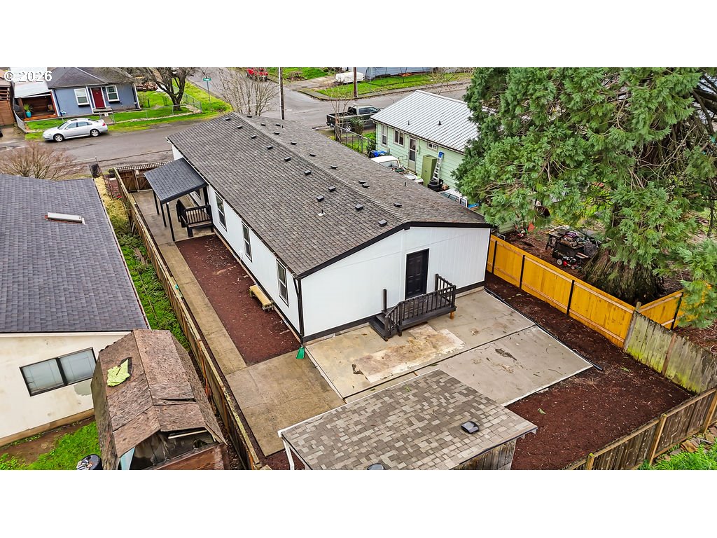241 Northwest Wade Street Estacada, OR 97023 - Photo 6 of 45 an aerial view of a house with a garden