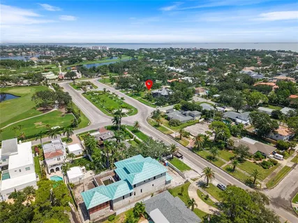 an aerial view of tennis court